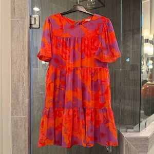 Jodifl Floral Tiered Short Sleeve Dress
